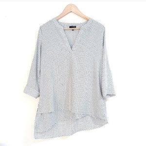 The Limited Tunic Polka Dots Asymmetric Layer Hem